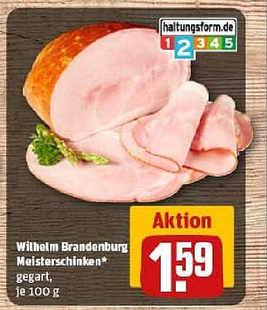 Wilhelm Brandenburg Meisterschinken* gegart, je 100 g