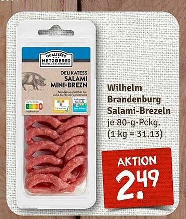 Wilhelm Brandenburg Salami-Brezeln je 80-g-Pckg.