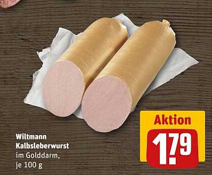 Wiltmann Kalbsleberwurst im Golddarm, je 100 g