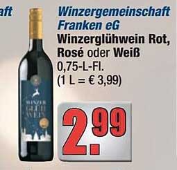 Winzerglühwein Rot, Rosé oder Weiß 0,75-L-Fl.