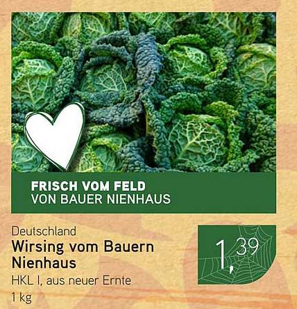 Wirsing vom Bauern Nienhaus, frisch vom Feld - 1 kg