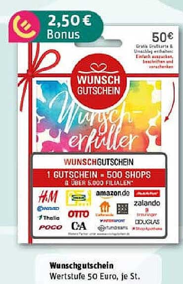Wunschgutschein 50 Euro