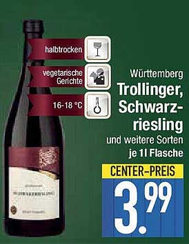 Württemberg Trollinger, Schwarzriesling - 1 Flasche