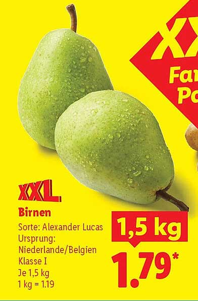 XXL Birnen (1,5 kg) - Alexander Lucas aus den Niederlanden