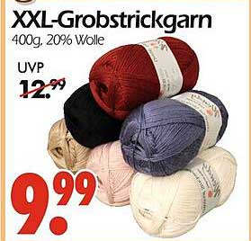 XXL-Grobstrickgarn 400g, 20% Wolle