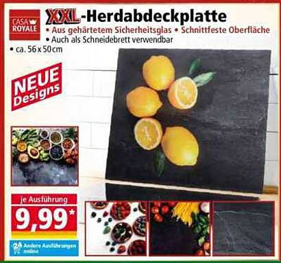 XXL-Herdabdeckplatte