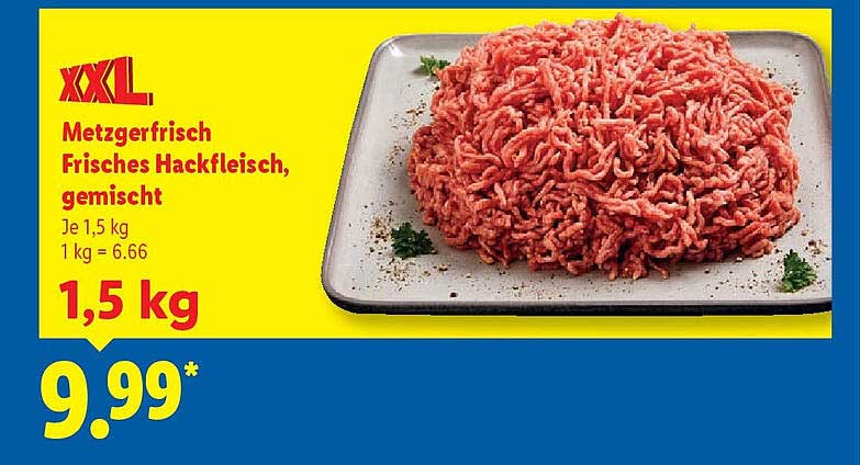 XXL Metzgerfrisch Frisches Hackfleisch, gemischt