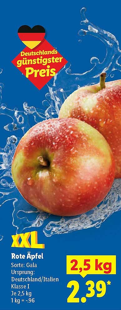XXL Rote Äpfel - Gala - 2,5 kg