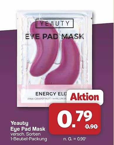 YEAUTY Eye Pad Mask - Energie für Ihre Augen
