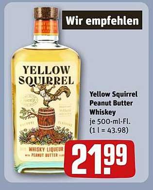 Yellow Squirrel Peanut Butter Whiskey