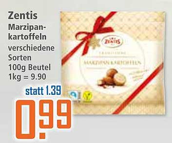Zentis Marzipankartoffeln verschiedene Sorten 100g Beutel