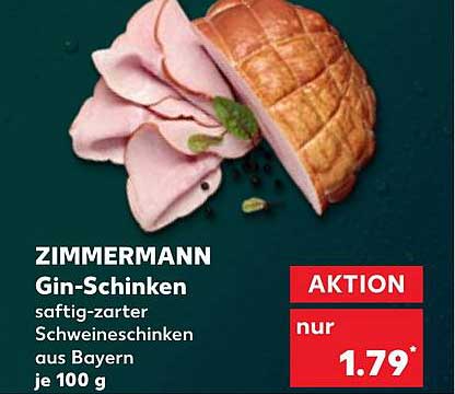 ZIMMERMANN Gin-Schinken saftig-zarter Schweineschinken aus Bayern je 100 g