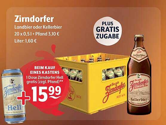 Zirndorfer Landbier oder Kellerbier - Kastenangebot