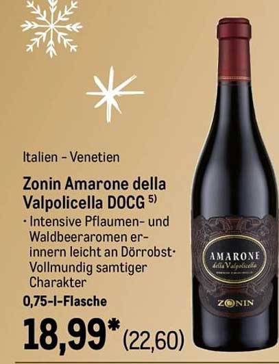 Zonin Amarone della Valpolicella DOCG 0,75 l-Flasche