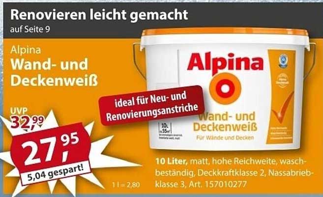 Wunderschne Alpina Weiss 10 Liter Angebot Ebenbildnull