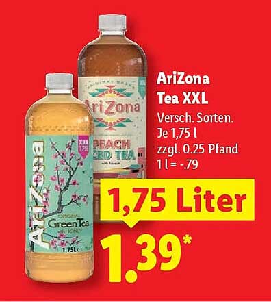 AriZona Tea XXL - Verschiedene Sorten