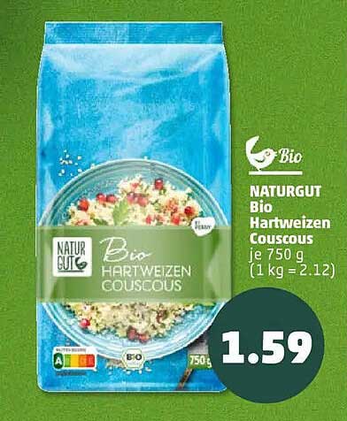 NATURGUT Bio Hartweizen Couscous 750 g