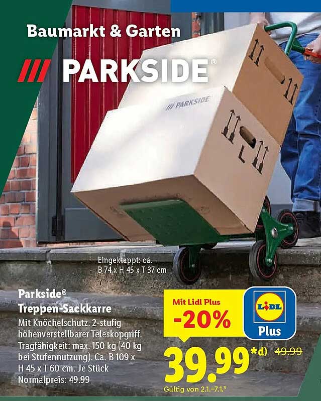 Verwunderlich Sackkarre Klappbar Lidl Bild