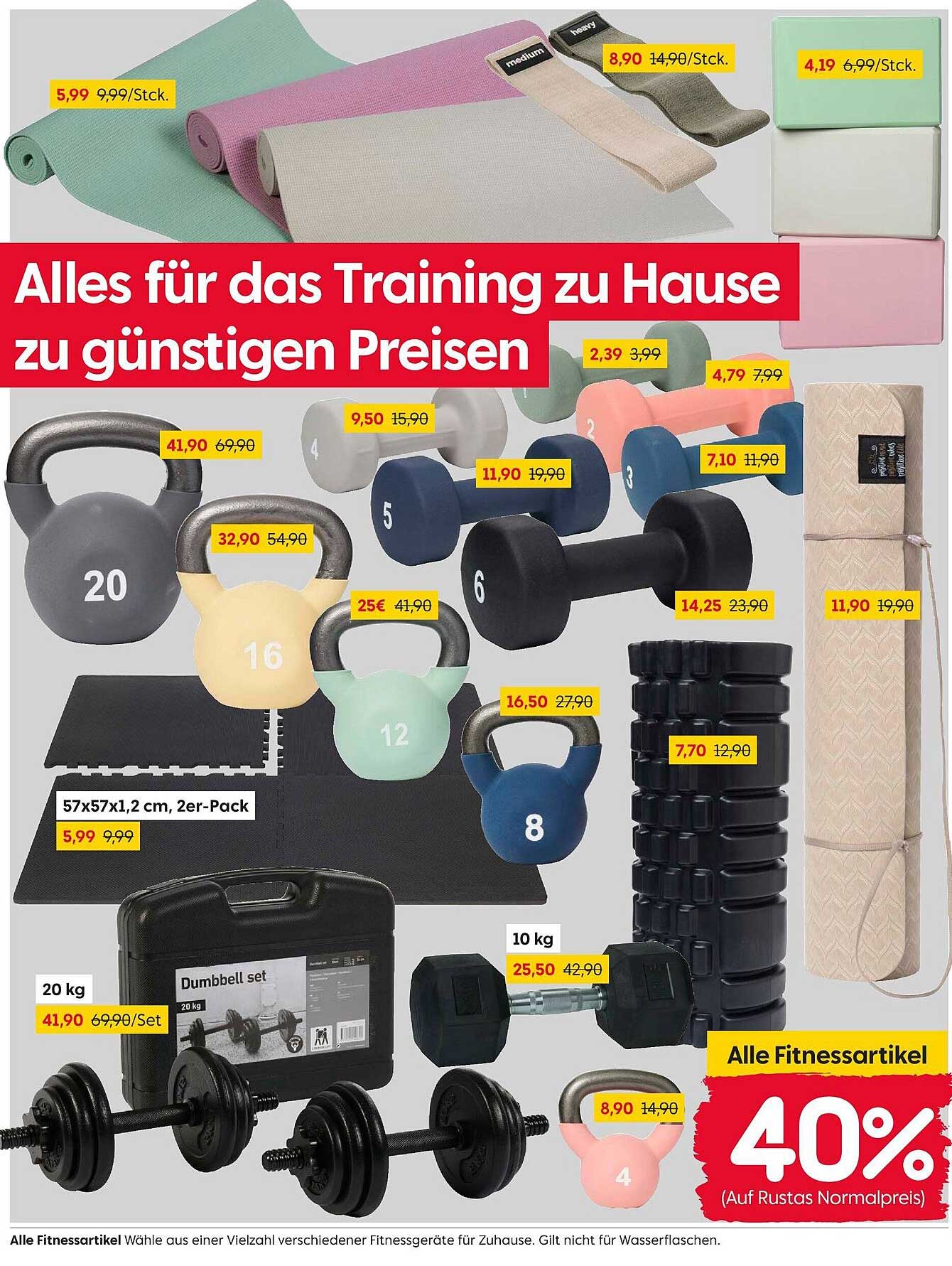 Alles für das Training zu Hause zu günstigen Preisen