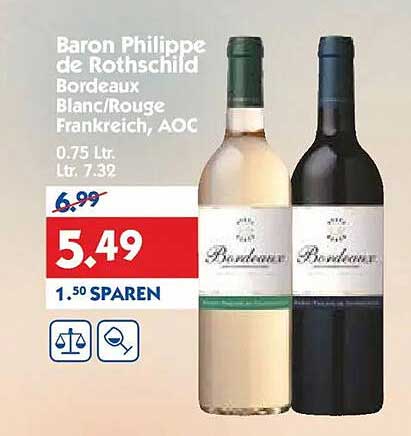 Baron Philippe de Rothschild Bordeaux Blanc/Rouge Frankreich, AOC