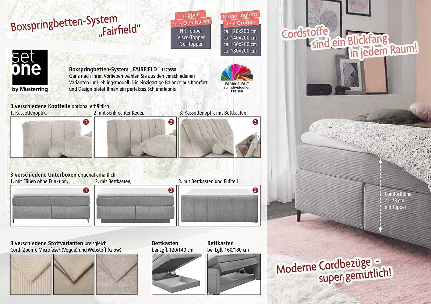 Boxspringbetten-System „Fairfield“