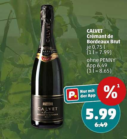 CALVET Crémant de Bordeaux Brut je 0,75 l (1 l = 7,99)