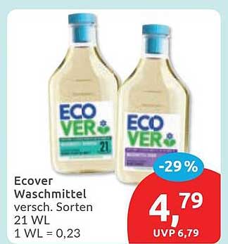Ecover Waschmittel versch. Sorten 21 WL