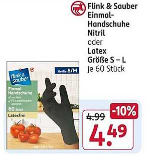 Flink & Sauber Einmal-Handschuhe Nitril oder Latex Größe S – L je 60 Stück