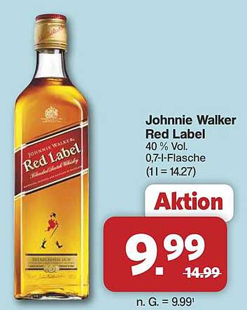 Johnnie Walker Red Label 40 % Vol. 0,7-l-Flasche