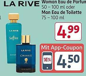 LA RIVE Woman Eau de Parfum 50 – 100 ml oder Man Eau de Toilette 75 – 100 ml