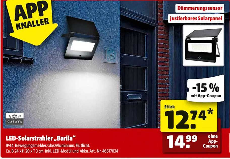 LED-Solarstrahler „Barila“
