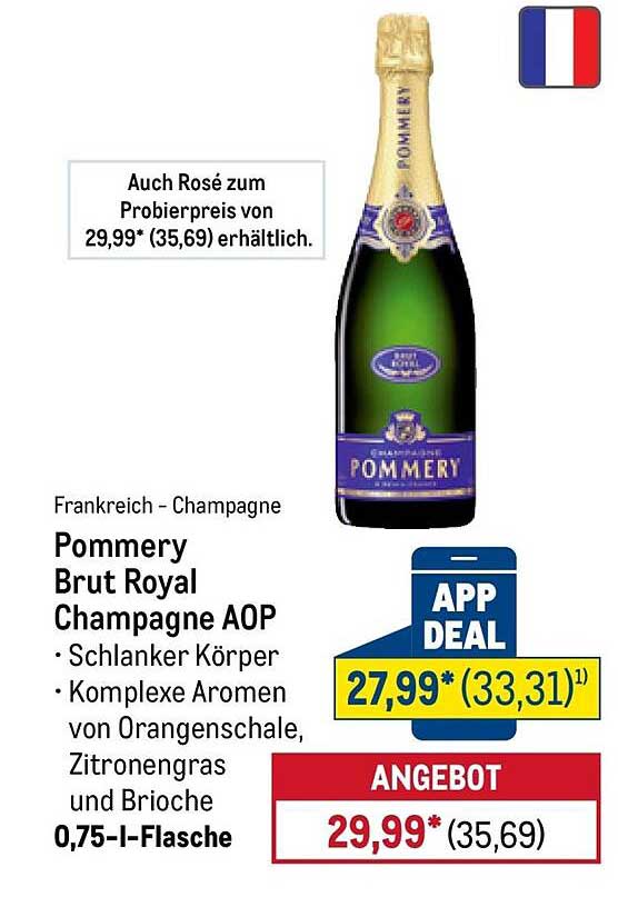 Pommery Brut Royal Champagne AOP 0,75-l-Flasche