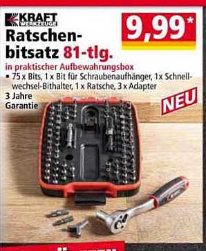 Ratschen-bitsatz 81-tlg. in praktischer Aufbewahrungsbox