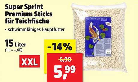 Super Sprint Premium Sticks für Teichfische