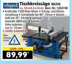 Tischkreissäge HS210