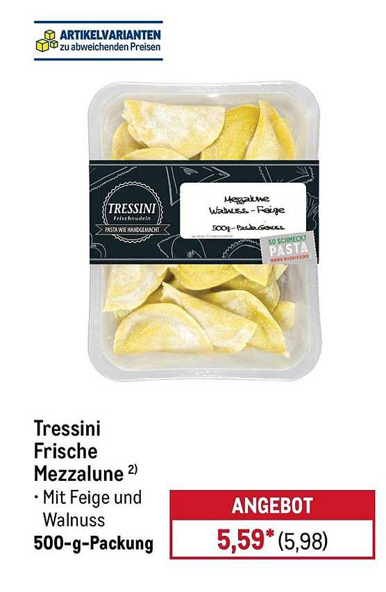 Tressini Frische Mezzalune 2) • Mit Feige und Walnuss 500-g-Packung