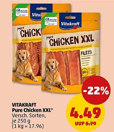 VITAKRAFT Pure Chicken XXL* Versch. Sorten, je 250 g