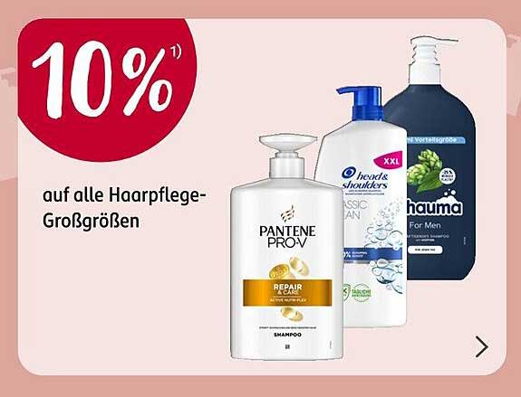 10 % Rabatt auf alle Haarpflege-Großgrößen
