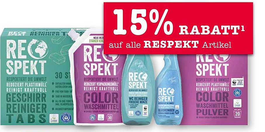 15% Rabatt auf alle RESPEKT Artikel