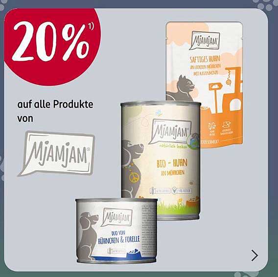 20% auf alle Produkte von Mjamjam