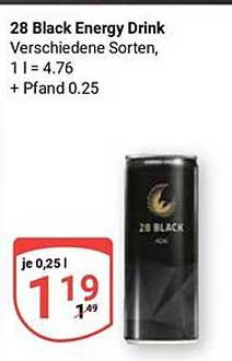 28 Black Energy Drink - Verschiedene Sorten