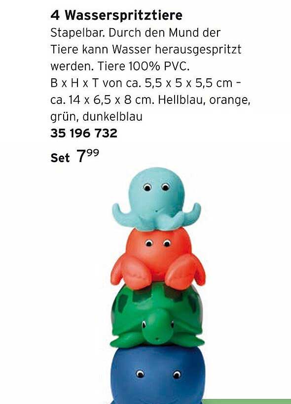 4 Wasserspritztiere