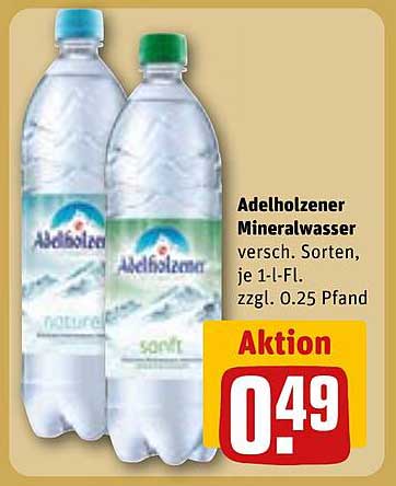 Adelholzener Mineralwasser - 1-L-Flasche