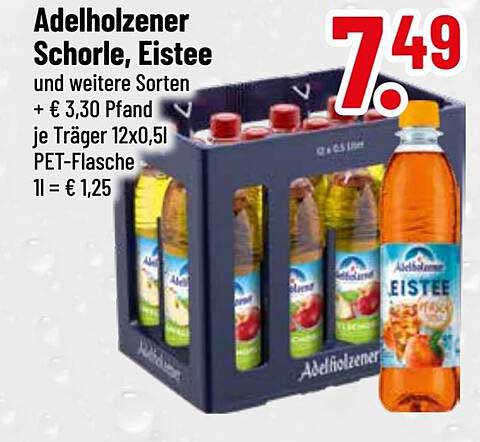 Adelholzer Schorle, Eistee und weitere Sorten