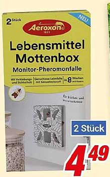Aeroxon Lebensmitteln Mottenbox Monitor-Pheromonfalle 2 Stück