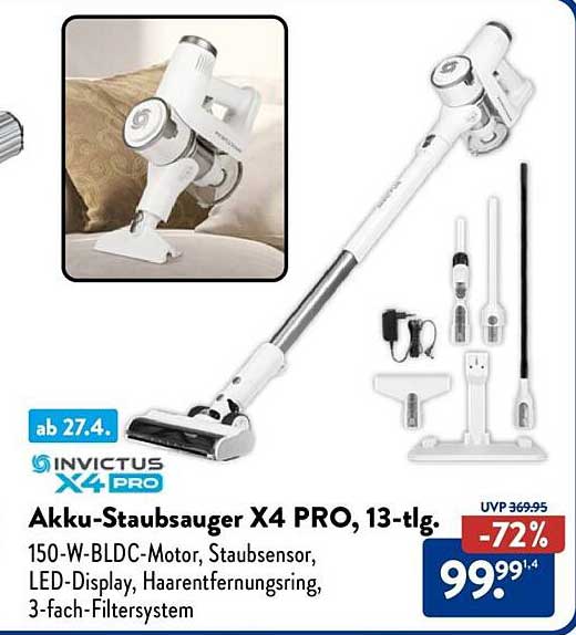 Akku-Staubsauger X4 PRO, 13-tlg.