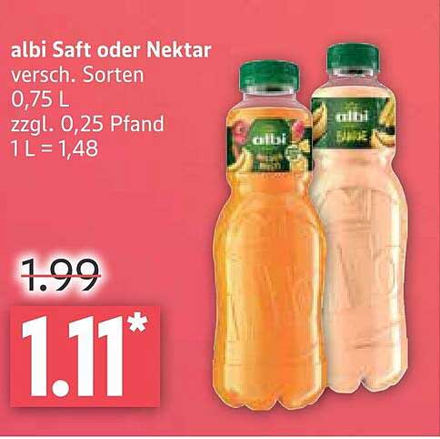 albi Saft oder Nektar 0,75 L - Verschiedene Sorten