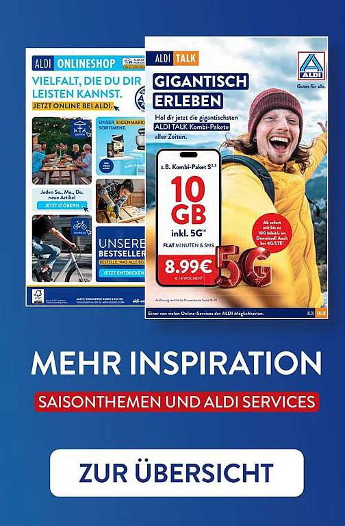 ALDI TALK Kombi-Paket S: 10 GB für nur 8,99 €
