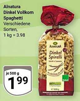 Alnatura Dinkel Vollkorn Spaghetti