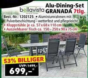 Alu-Dining-Set GRANADA 7tlg.